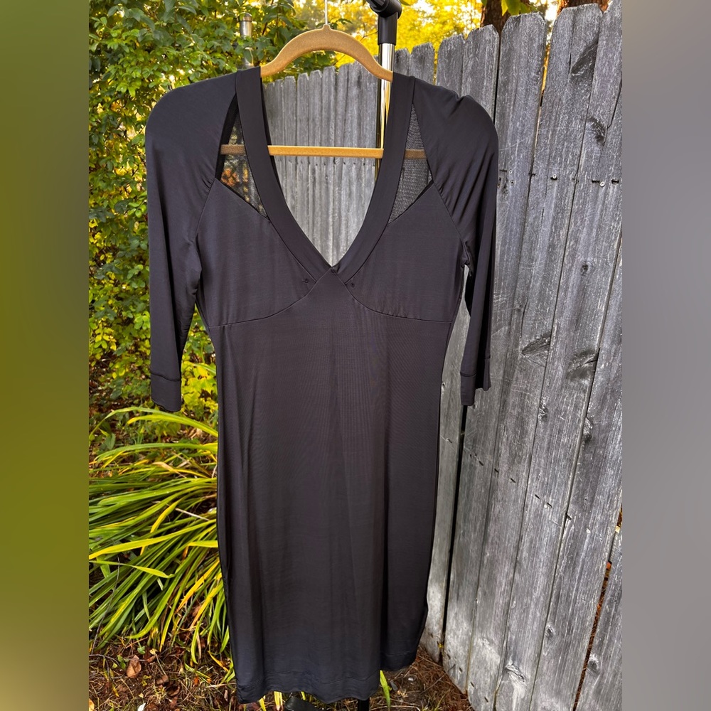 JUST CAVALLI Long Sleeve Dark Gray Gorgeous Dress